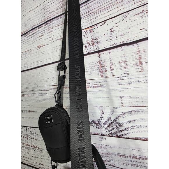 Steve Madden Crossbody Blk Puffer Purse and Puffer Leopard Print Wallet - Picture 14 of 14